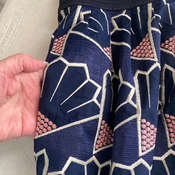 Lauren Moffatt Floral Navy & Pink Skirt - Picture 5 of 8